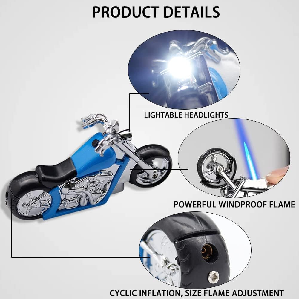 Bike Shape Jet Torch Lighter, Inflatable LED Light Motorcycle Lighter, Mini Portable Pocket Lighter, Butane Inflatable Lighter, Refillable Adjustable Jet Flame Lighter, Windproof Desktop Decoration Pretty Lighter Bike Shape Jet Torch Lighter, Inflatable LED Light Motorcycle Lighter, Mini Portable Pocket Lighter, Butane Inflatable Lighter, Refillable Adjustable Jet Flame Lighter, Windproof Desktop Decoration Pretty Lighter